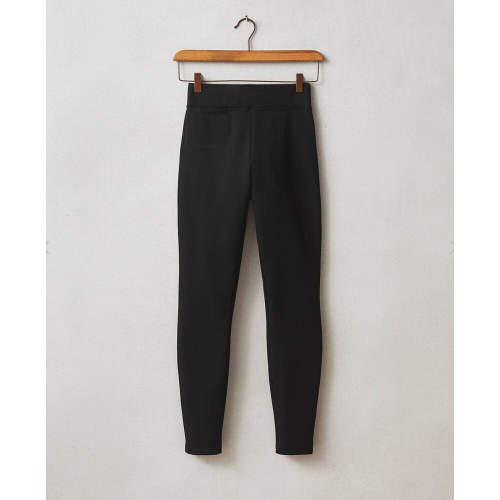 American Giant Ponte Pants Womens 8 Black Slim Pull On Office Casual Pocket NWT